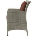 thumbnail image 4 of Side Dining Chair and Table Set, Rattan, Wicker, Dark Red Brown, Modern Contemporary Urban Design, Outdoor Patio Balcony Cafe Bistro Garden Furniture Hotel Hospitality, 4 of 7