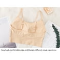 thumbnail image 4 of Qarigey Tank Crop Top Bra Lencería sexy Ropa interior cómoda Bralette Color sólido Thin Fashion Pad Sin mangas Sport White Type3 NO3, 4 of 6