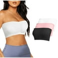 thumbnail image 2 of LISTHA Strapless Bandeau Bra Seamless Bralettes Tube Bra Plus Stretchy Bandeau Chest Wrap for Women Comfort Wire Free Bra Pink L, 2 of 6