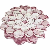 Flowers Rug Design 301 - 5'3"x5'3" Round, Pink