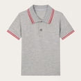 thumbnail image 4 of Cethrio Boys Polo Shirts, School Uniform Collared Cotton Pullover Short Sleeve Shirts Gray Size 2-3 T, 4 of 4
