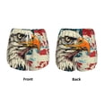 thumbnail image 3 of Susaid Retro American Eagle Print Women's High Waisted Running Shorts Quick Dry Athletic Gym Track Workout Shorts Zip Pocket-X-Large, 3 of 7