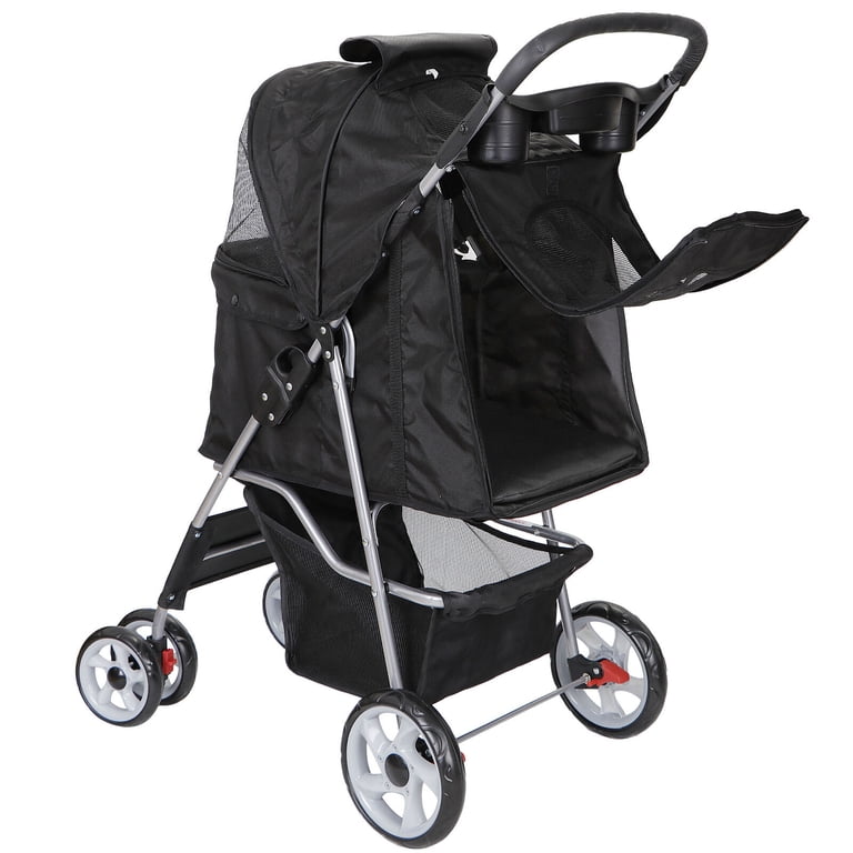 ZenStyle Foldable Dog Stroller with Detachable Carrier, Black photo 4