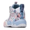 thumbnail image 3 of Novetra Men's high top graffiti fashion leather round toe strap cushioning lightweight and comfortable casual basketball shoes Running Shoes - WHITE_5, 3 of 7