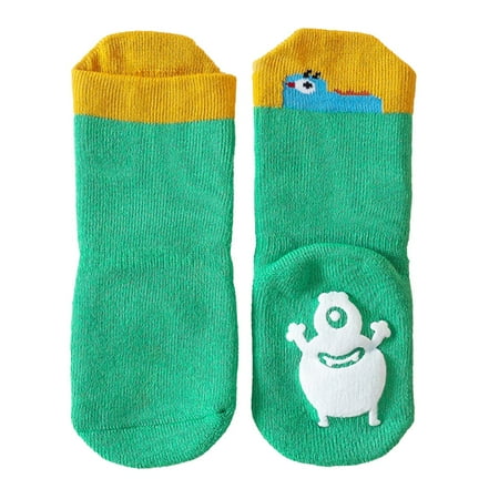 

LBECLEY Medias Baby Girl Children Autumn and Winter New Pattern Fashion Cute Cartoon Comfortable Thickened Thermal Socks Features Long Socks for Baby Boy Green L