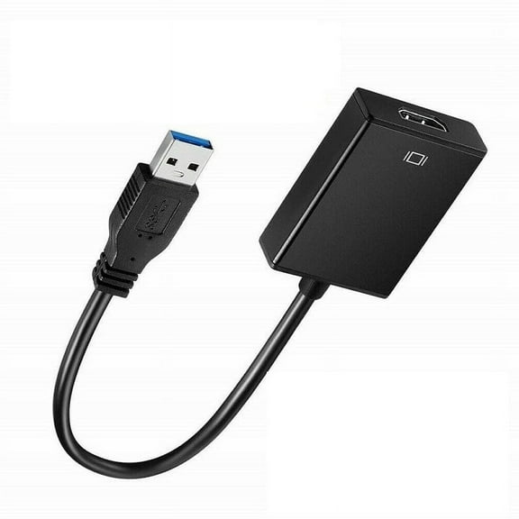 USB to HDMI Adapter USB 3.0/2.0 to HDMI for Multiple Monitors 1080P Compatible with Windows XP/7/8/10/11 and MacOS(Black)