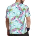 thumbnail image 2 of Wukai Dragonfly Floral Print Men's Short-Sleeved Mesh T-Shirt,Quick-Dry Short Sleeve Workout T-Shirt-X-Small, 2 of 8