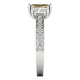 thumbnail image 3 of Clara Pucci 14K White Gold 1.88ct Champagne Three-Stone Ring for Women, 3 of 8