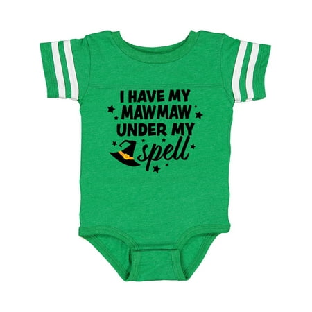 

Inktastic I Have My Mawmaw Under My Spell with Cute Witch Hat Gift Baby Boy or Baby Girl Bodysuit