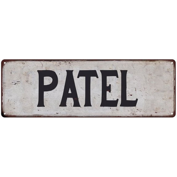 PATEL Vintage Look Gift Rustic Chic Metal Sign 6x18 206180036192