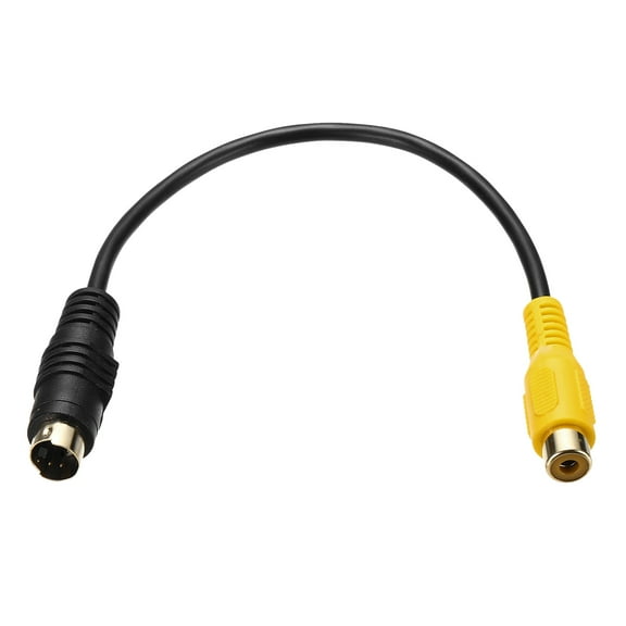 Uxcell S Video Cable 0.5ft, 4 Pin S-Video Male to RCA Female Composite Adapter Converter Transfer for TV Receiver Monitor