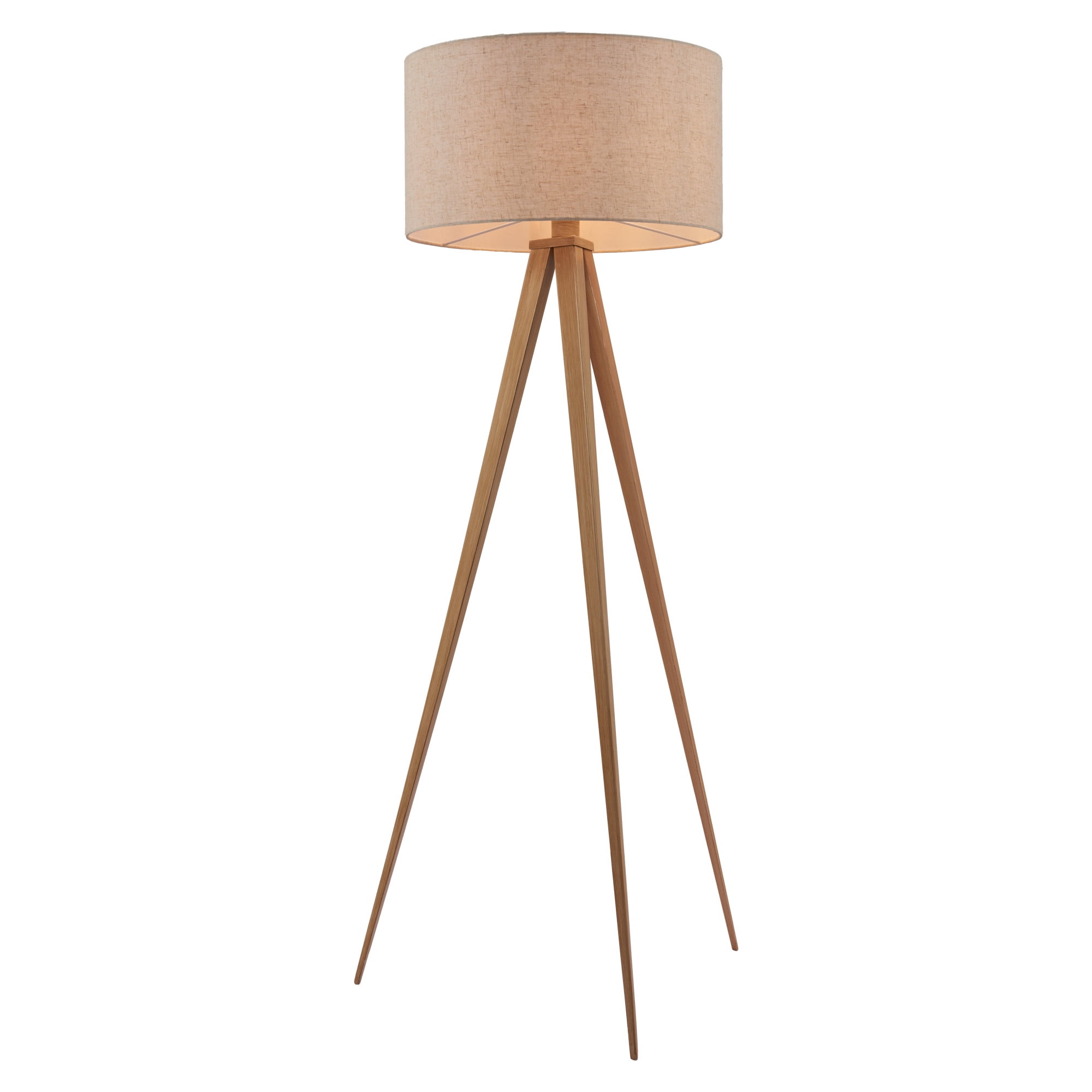 Imperial Floor Lamp Beige & Natural Floor Lamp, Modern Style, Works with dimmer (Dimmer Not Included), PVC, Lighting Floor Lamps