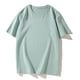 thumbnail image 2 of Tops para mujer Blusas Verano Túnica Tops Manga corta Color sólido Suelto Cuello redondo Camisetas Camisas Pompotops  hkajfhjk465220, 2 of 7