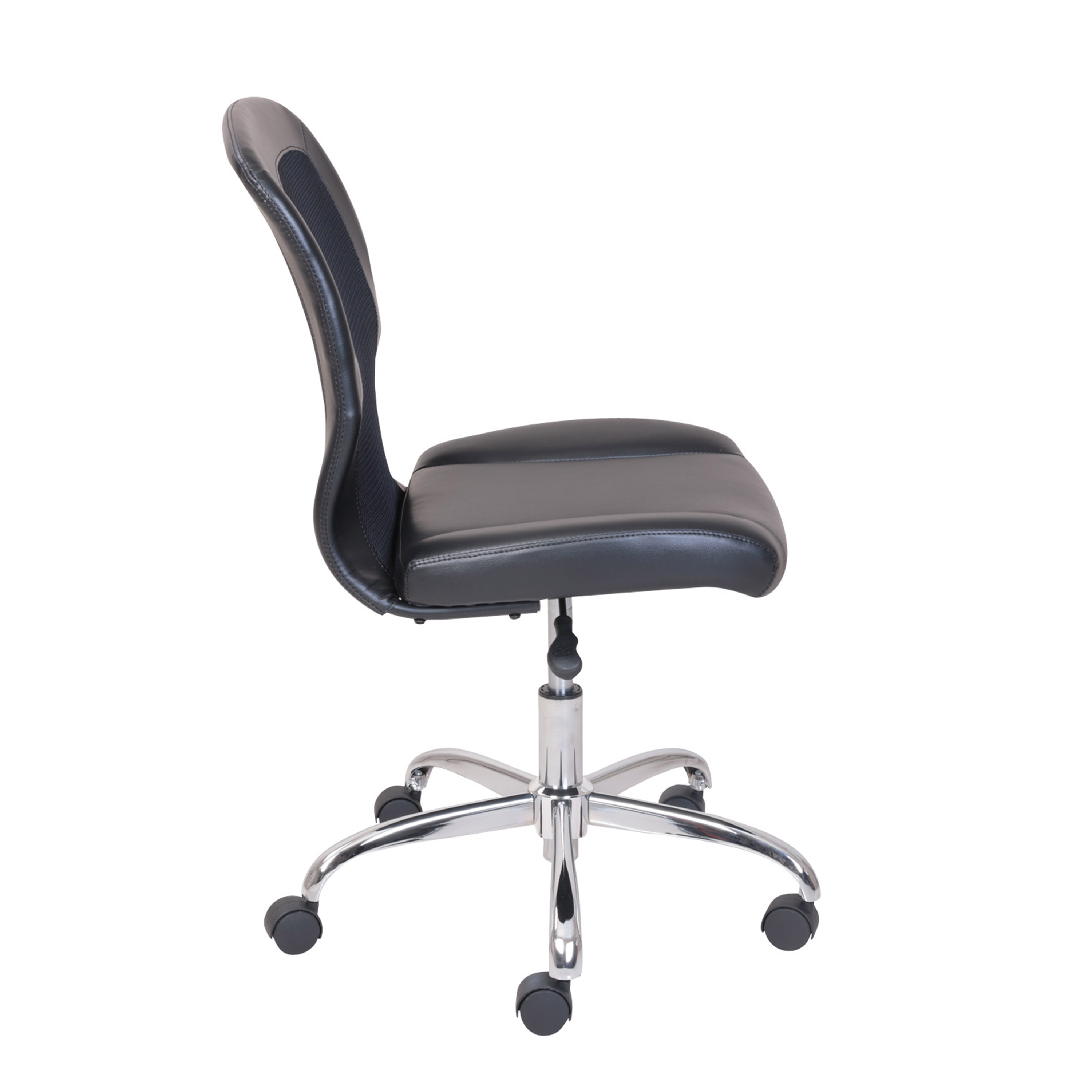 Mainstays Mid-Back, Vinyl Mesh Task Office Chair, Black - image 7 of 9
