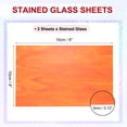 thumbnail image 2 of Uxcell 4 x 6" Stained Glass Sheets 2 Sheets Transparent Art Glass Watermelon Red, 2 of 7