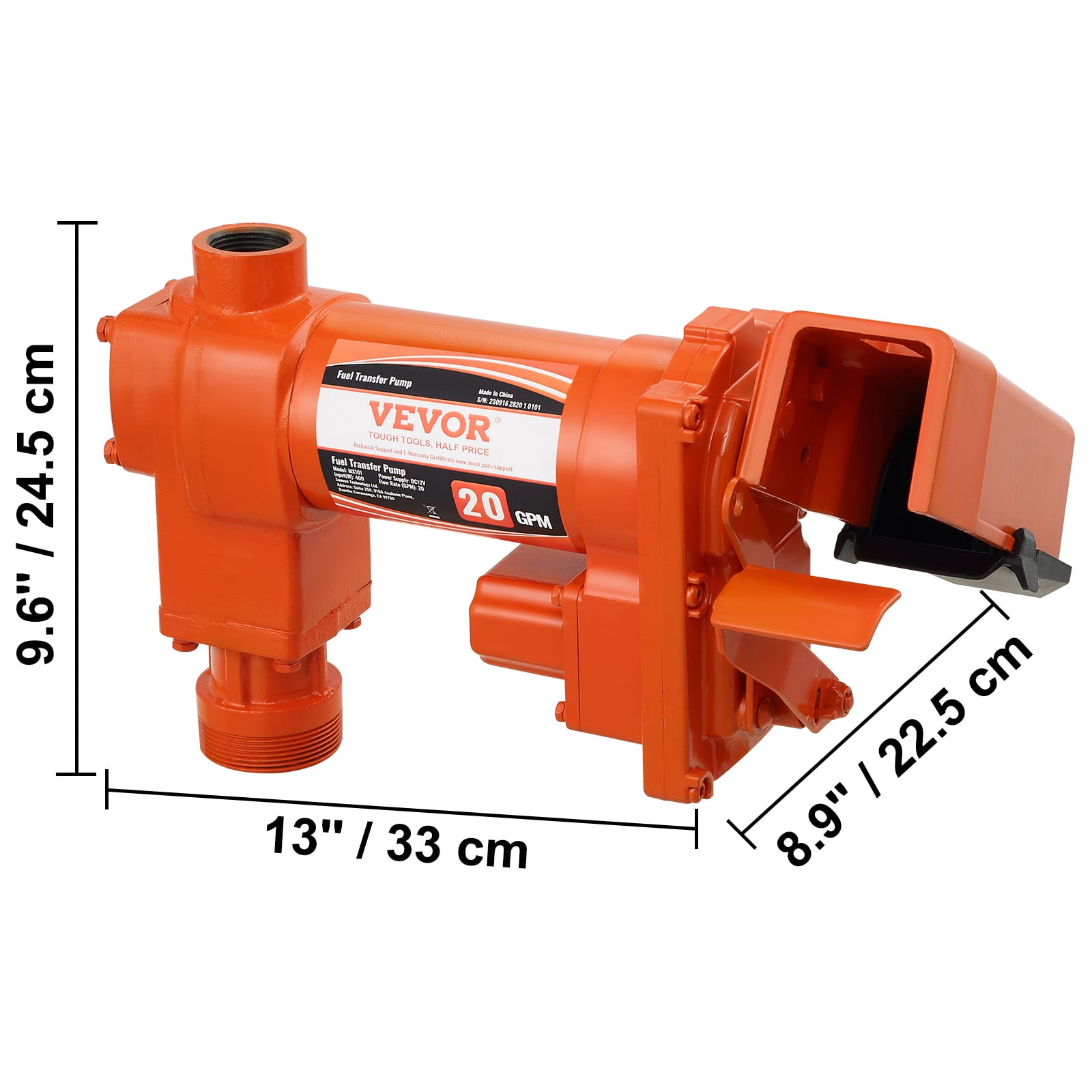 KFFKFF Fuel Transfer Pump Gasoline Pump 20GPM 12V for Transfer of Gasoline Diesel