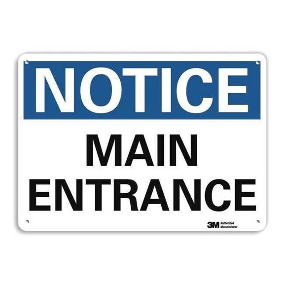 Lyle Notice Sign,10 in x 14 in,Aluminum U5-1313-RA_14X10