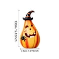 thumbnail image 3 of Halloween Pumpkin Figurine, Creative Resin Tabletop Decoration for Home Party, Spooky Pumpkin Statue for Halloween Atmosphere Enthusiasts, 3 of 7