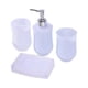thumbnail image 3 of Juego de accesorios de baño, vaso para enjuague bucal, jabonera, bandeja, soporte para cepillo de dientes Blanco, 3 of 4