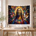 thumbnail image 5 of Portrait Long Flowing with Hair Thick Beard Head, Mystical Fantasy for Space Lovers, Galaxy Room Decor, Valentine'S Day Gift, Tapestry Wall Hanging for Bedroom and Dorm, 5 of 7