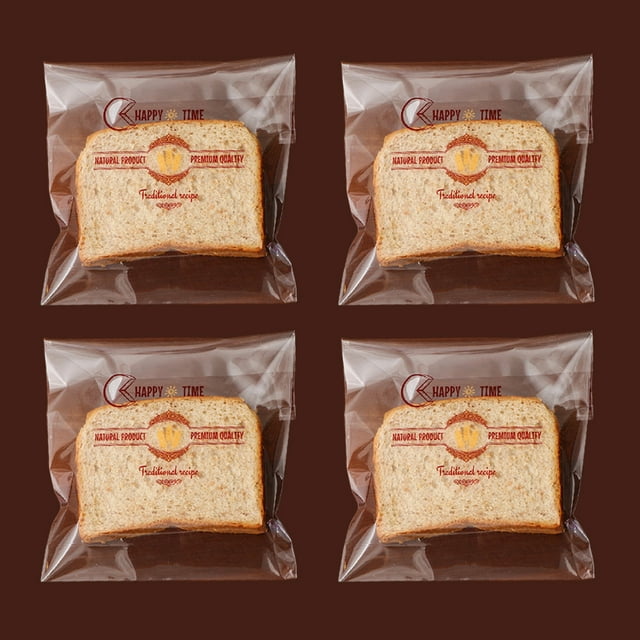 Paquete de 200 bolsas de regalo de pan y galletas de caramelo transparente de plástico autoadhesivo DIY, fiesta, cumpleaños, boda, Halloween, Navidad