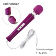 thumbnail image 4 of GIXUSIL Wired Powerful Handheld Wand Massager with 10 Powerful Vibrations, Personal Total Body Therapy Massager Wand for Sports Recovery Muscle Aches Body Pain (Purple), 4 of 9