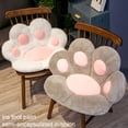 thumbnail image 3 of Cateissary Almohada en forma de pata Cojín de asiento Respaldo de felpa de peluche Cojín de silla de piso Colchón interior Dormitorio Oficina Decoración del hogar Rosa S S/70*60 cm, 3 of 4