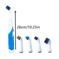 thumbnail image 3 of Holloyiver Electric Cleaning Brush with 4 in 1 Multiple Brush Heads, Indoor Household Cordless Motorized Brush for Bathroom Toilet Kitchen Tile Crevice, Blue, 3 of 6