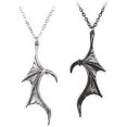 thumbnail image 2 of Collar de corazón a juego con colgante de ala de dragón, gargantilla gótica genial, regalo de amistad para parejas, para mujeres y hombres, 2 unidades, 2 of 5