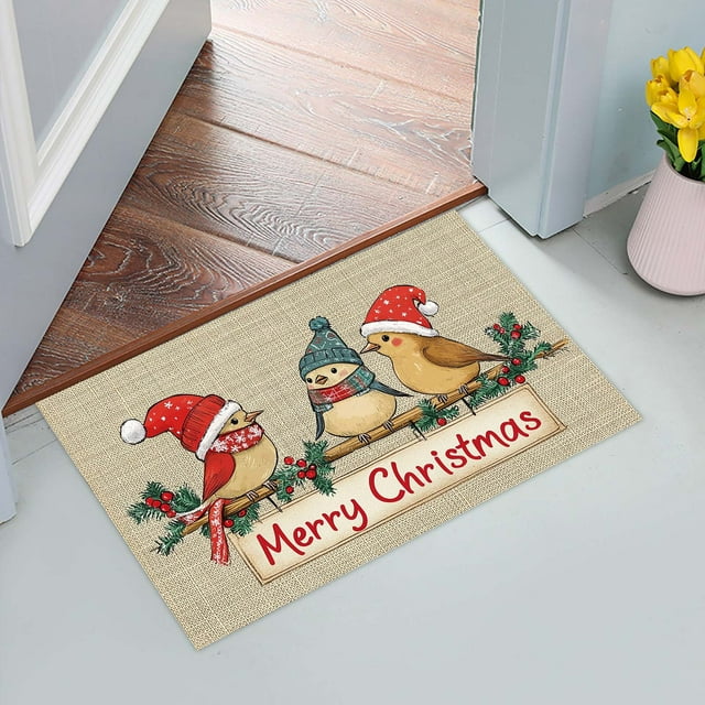 GUANGHONG Festive Christmas Doormat Non Indoor/Outdoor Holiday Rug for Home Decoration for Adding Festivity To Your Home! Lime Throw Blankets