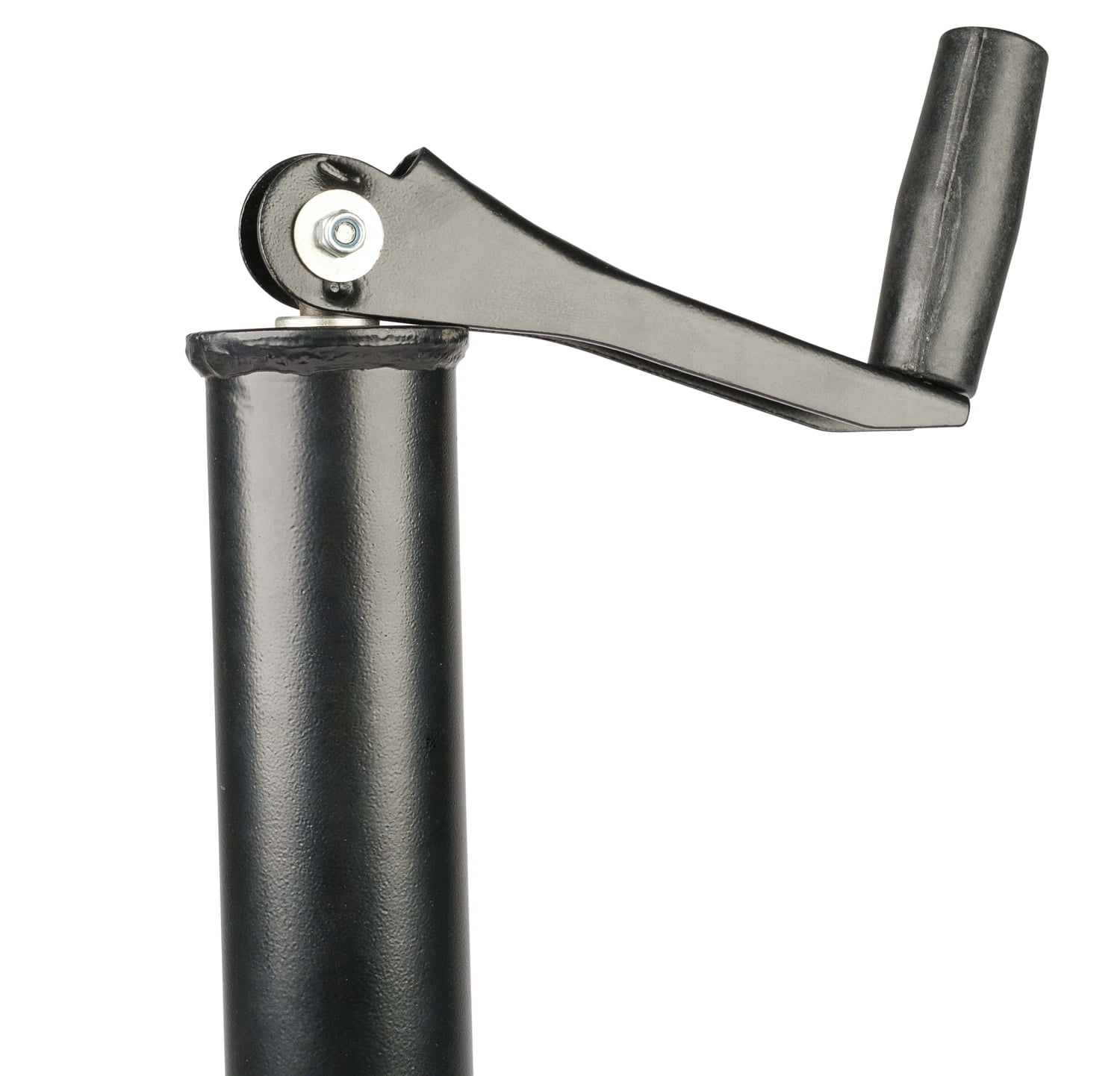 A Frame Trailer Jack - 2000 lbs Capacity, Black | Heavy-Duty Top Wind Tongue Jack - Ideal for RV, Utility, Boat & Marine Trailers
