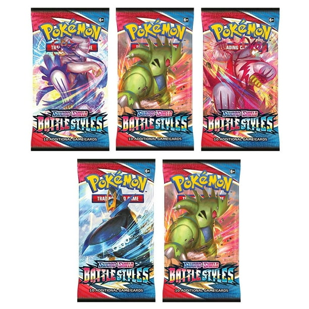 Pokemon Cards Sword And Shield Battle Styles Booster Packs 5 Pack Lot 8836