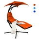 Costway Suspendu Chaise d'Hamac Chaise W / Oreiller Auvent Stand Orange – image 1 sur 10