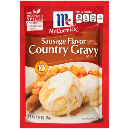 (4 Pack) McCormick Sausage Flavor Country Gravy Mix, 2.64 (The Best Sausage Gravy)