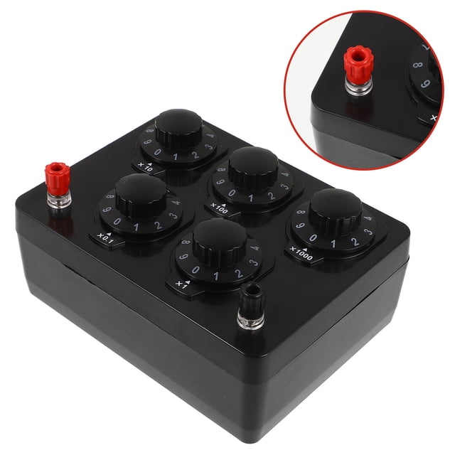DECORNIJIA Laboratory Physical Resistance Box Adjustable 0 to 9999 Ohm Portable with High Accuracy