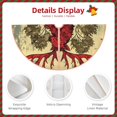 thumbnail image 3 of Bingfone Christmas Tree Skirt Mat Christmas Decoration Interior 48" -Mythical Red Stag Illustration, 3 of 6