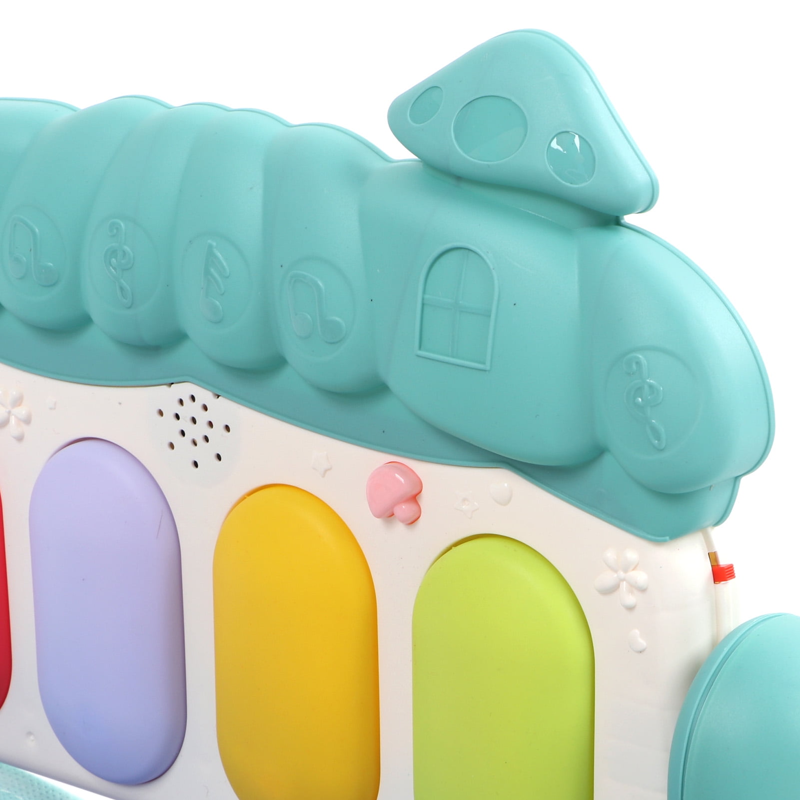 Riousery Baby Gym Playmat Piano Improve Motor Skill Sensory Stimulation Learning Light Musical Kick Play Piano Mat Ultramarine (15.75 inches / 40 cm)