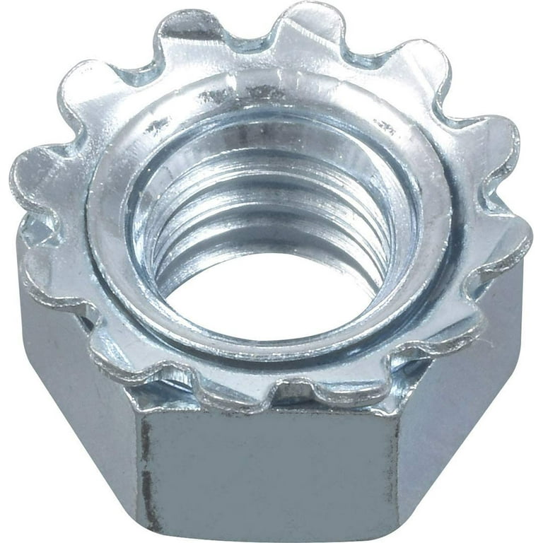 Hillman 1/4 in. Zinc-Plated Steel SAE Keps Lock Nut 100 pk Hillman 1/4 in. Zinc-Plated Steel SAE Keps Lock Nut 100 pk