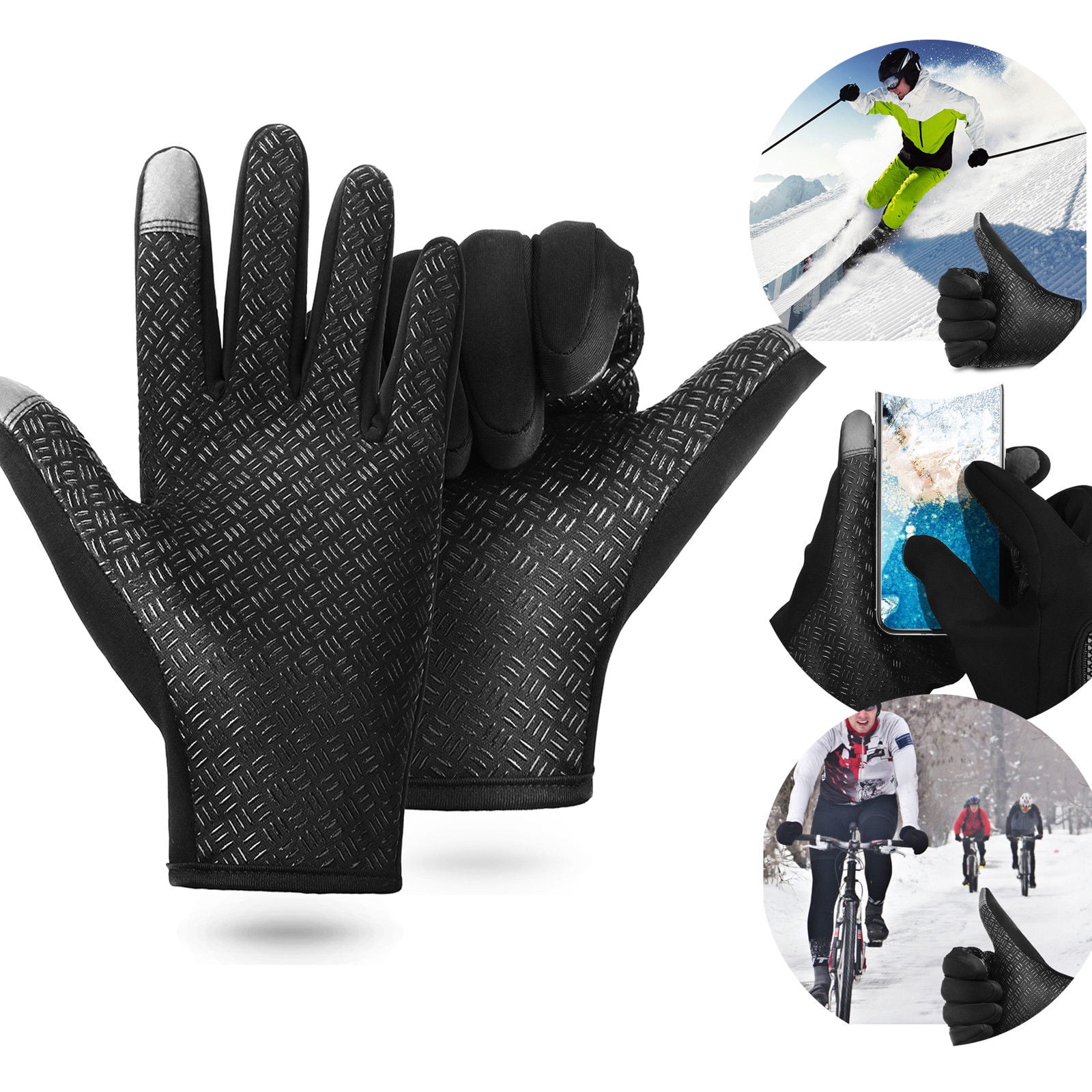 Warm Skidproof Touch Screen Gloves for Wowen Winter Girl Cycling Outdoor Sport
