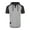 D Grey / Black, variant on ZIMEGO Mens Short Sleeve Hoodie - Thin Color Block Raglan Henley T Shirt