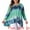 Blue Green, variant on DARING DIVA Women's Plus Elbow Sleeve Blouse Tee Top Tie Dye T Shirts 1X Blue Green