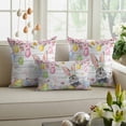 thumbnail image 6 of Easter Decorative Throw Pillow Covers 18x18 Inch Set of 2 Bunny Easter Eggs Home Decor Pillow Cases for Couch, Colorful Eggs Flower Wood Grain Cushion Case for Living Room Bedroom Bed Car Chair, 6 of 9