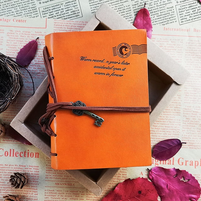 LSLJS New Vintage Key String Leather Note Book Diary Notebook Home Accessories