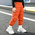 thumbnail image 4 of lcziwo Boys Girls Elastic Windproof Down Pants Winter Thick Warm Snow Pants for Outdoor, 4 of 8