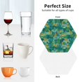 thumbnail image 5 of Leather Coasters with Heat-resistant for Drinks, Jungle leopard -标题2 Hexagon, 5 of 5
