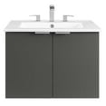 thumbnail image 4 of Modway Maybelle 24" Wall-Mount Bathroom Vanity in Gray White, 4 of 10