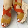 thumbnail image 2 of Clearance VerPetridure Women's Sandals Summer Casual Thick Soled Shoes Fish Mouth Casual Wedge Heels Sandals, 2 of 5