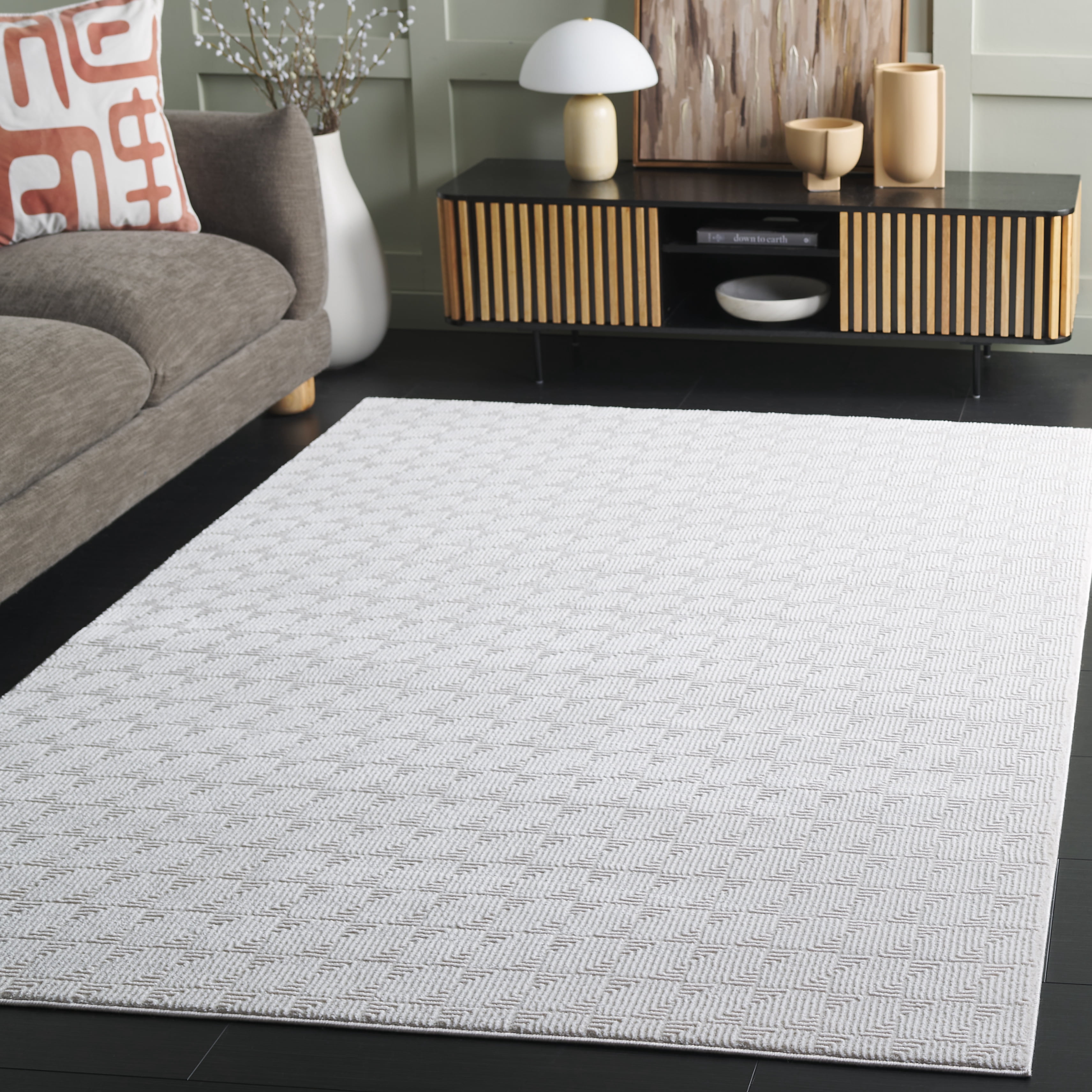 SAFAVIEH Slate Glenda Geometric Area Rug, Beige/Ivory, 8' x 10'
