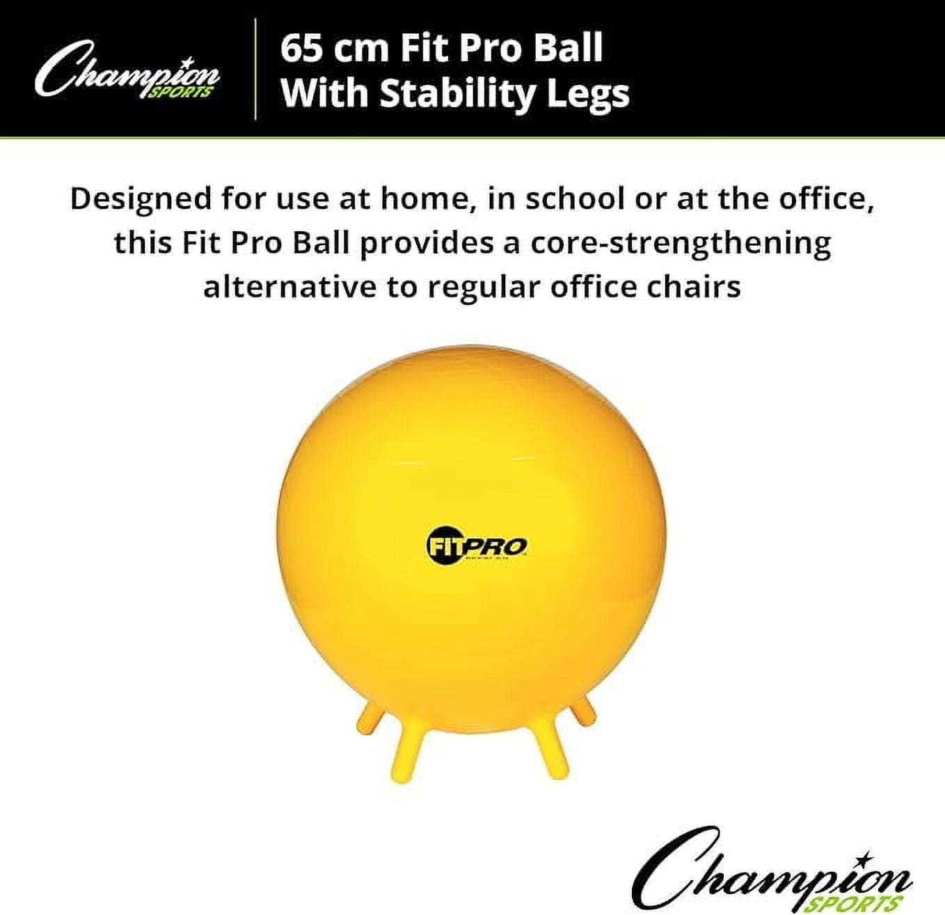 Champion Sports 65CM FIT PRO Ball with Stability Legs