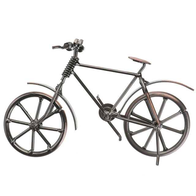 Estatuas de bicicleta de hierro forjado Retro Bike Sculpture Desktop Adornment Supplies